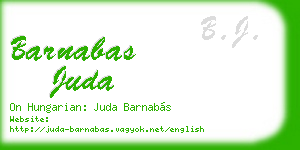 barnabas juda business card